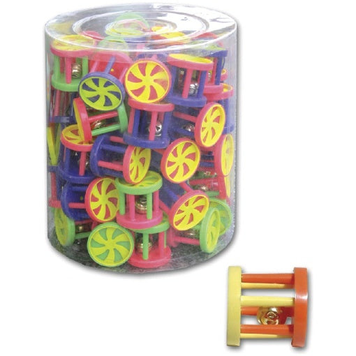 Kattleksak Trådrullar i plast med bjällra 4cm