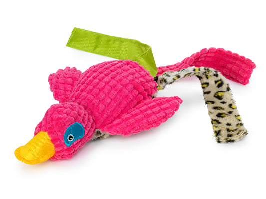 Hundleksak Quack Rosa 55cm