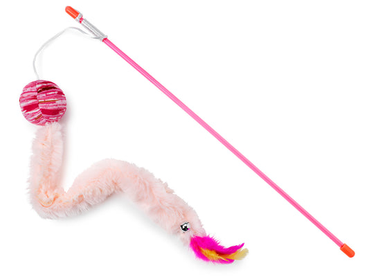 Kattleksak Spö Fuzzy Rosa 35cm