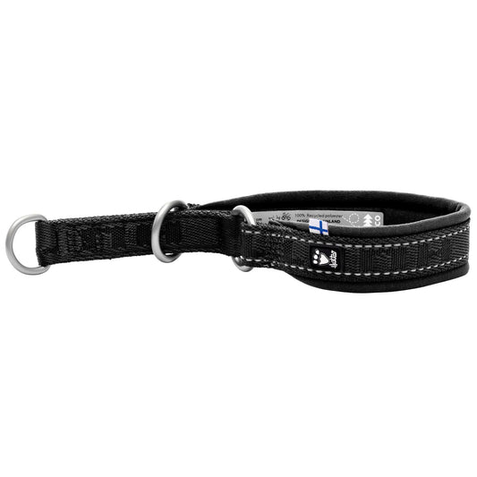 Hundhalsband Casual ECO, halvstryp Raven/svart