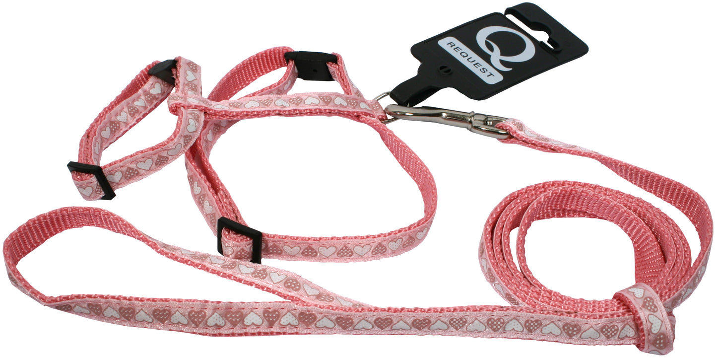 Dvärgkaninsele + Koppel Rosa med mönster