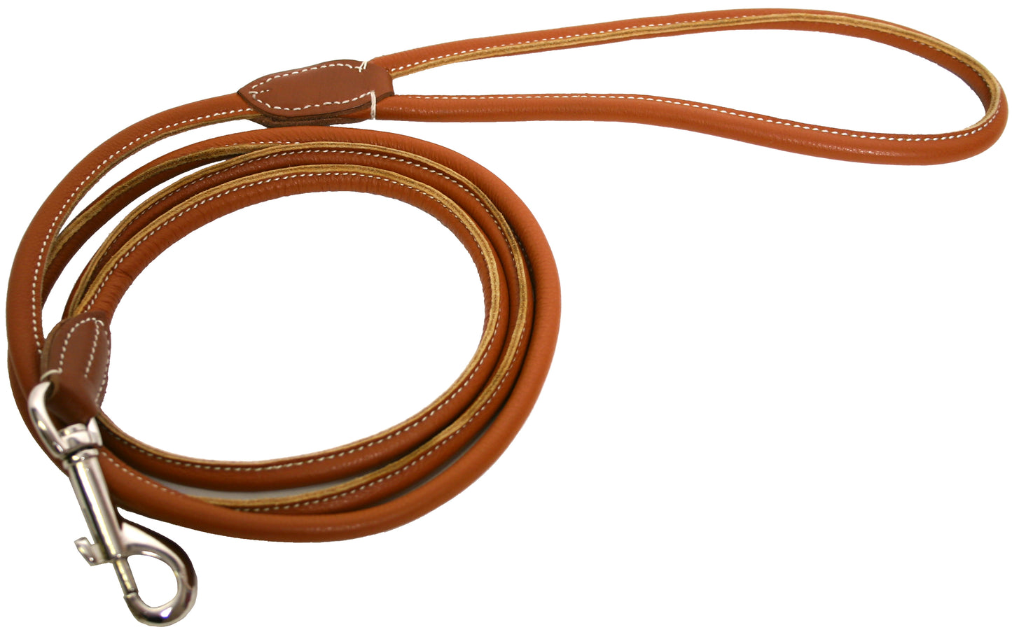 Läderkoppel runtsytt Brunt 8mm/180cm