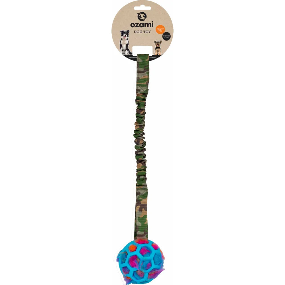 Ozami Play-n-tug Ball With Crinkle Pinkcammo 50cm