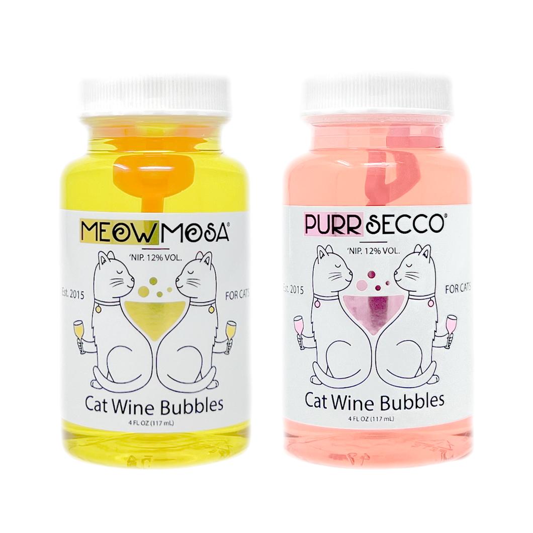 Såpbubblor Purrsecco kattsäkra vinbubblor med giftfria kattmyntabubblor för katter 118ml