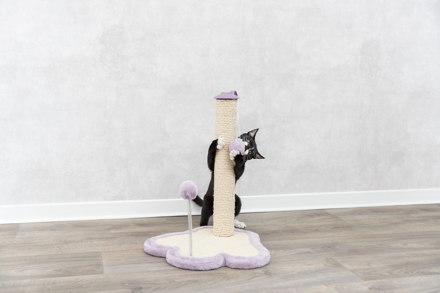 Junior klöstass med rulle, 40×50×38 cm, ljuslila/natural