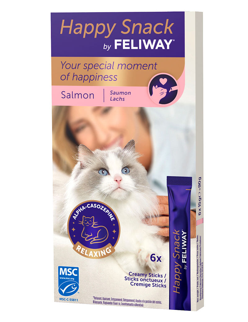 Happy Snack by Feliway Salmon 6x15gr